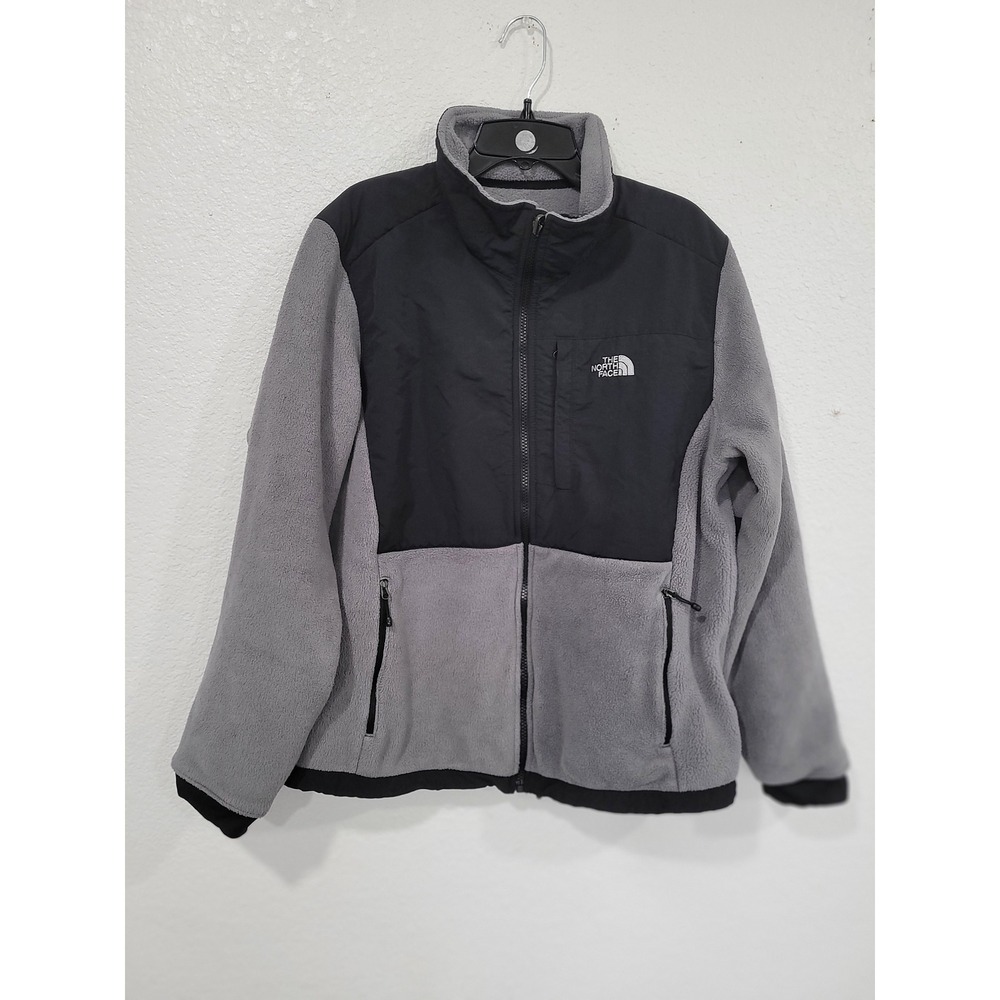 The North Face‎ Denali Polartec Fleece Jacket Grey Black Womens Large #23
